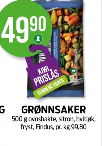 Kiwi Findus grønnsaker tilbud