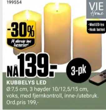 Europris Vie home batterilys tilbud
