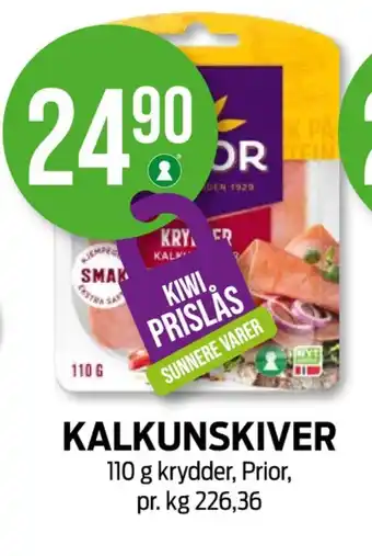 Kiwi Prior kalkunskiver krydder tilbud