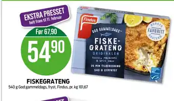 Kiwi Findus fiskeretter tilbud