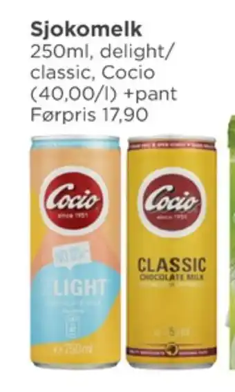 Meny Cocio sjokolademelk tilbud