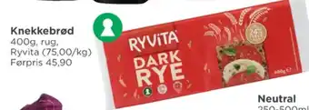 Meny Ryvita knekkebrød tilbud