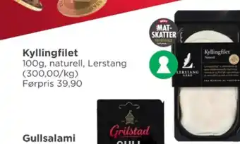 Meny Lerstang kyllingfilet naturell tilbud