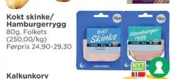 Meny Folkets hamburgerryg tilbud