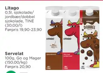 Meny Litago jordbærmelk tilbud