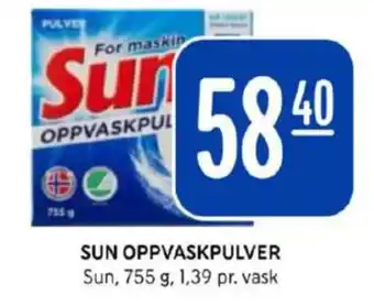 Rema 1000 Sun maskinoppvask - pulver tilbud