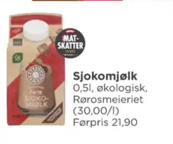 Meny Røros sjokolademelk tilbud