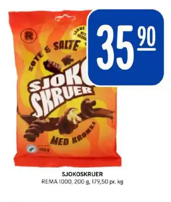 Rema 1000 Sjokoskruer sjokolade tilbud