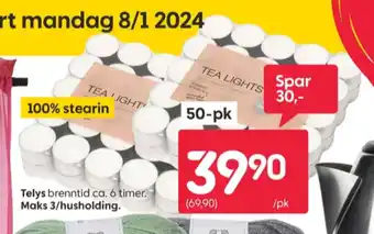 Rusta Ukjent telys tilbud