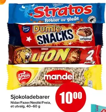 Eurospar Stratos sjokoladebar tilbud