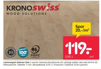 Rusta Krono laminatgulv tilbud