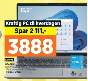 POWER Lenovo ideapad 1 tilbud