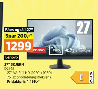 POWER Lenovo 27 skjerm tilbud