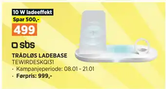 POWER Trådløs ladebase tilbud