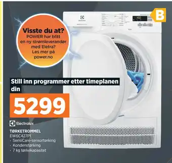 POWER Electrolux tørketrommel tilbud