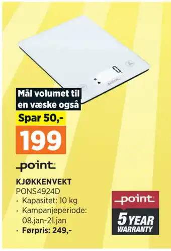 POWER Kjøkkenvekt tilbud