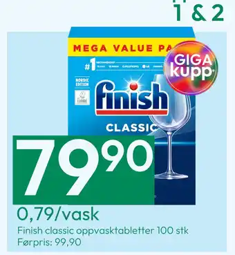 Gigaboks Finish classic oppvasktabletter tilbud