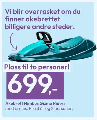Gigaboks Akebrett nimbus gizmo riders tilbud