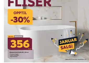 Megaflis Diamond gold pulido 60 x 120 cm tilbud