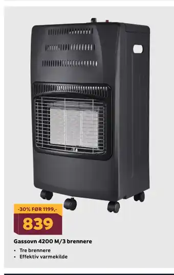 Megaflis Gassovn 4200 m/3 brennere tilbud