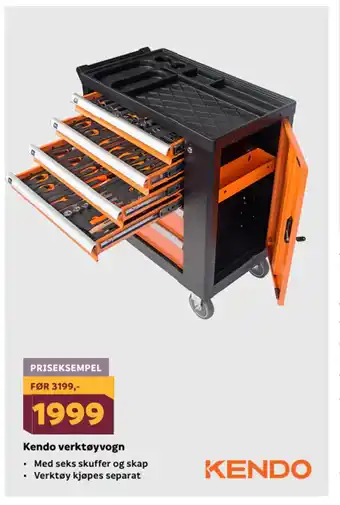 Megaflis Kendo verktøyvogn tilbud