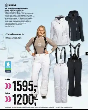 Sport Outlet Snjor skijakke/skibukse tilbud