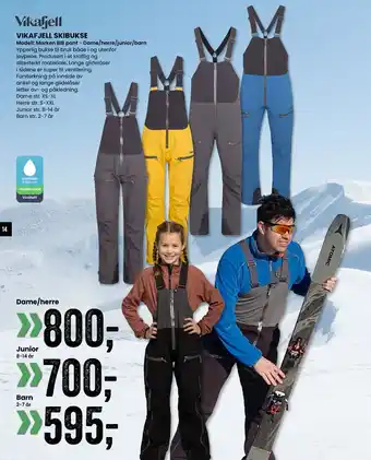 Sport Outlet Vikafjell skibukse tilbud