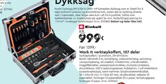 Mekk Work It verktøykoffert, 107 deler tilbud