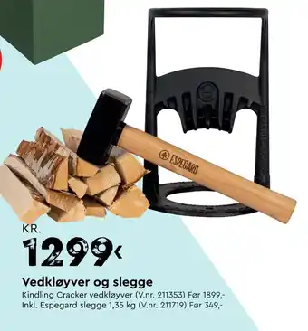 Mekk Vedkløyver og slegge tilbud
