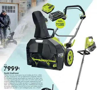 Mekk Ryobi Snøfreser tilbud