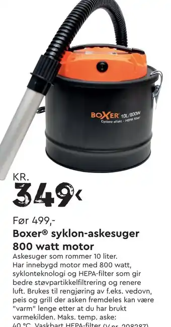 Mekk Boxer® syklon-askesuger 800 watt motor tilbud