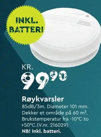 Mekk Røykvarsler tilbud