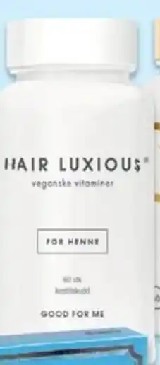 HAIR LUXIOUS vegansk kosttilskudd - for henne, 60 tabl..