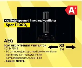 POWER TOPP MED INTEGRERT VENTILATOR CCS84751CB tilbud