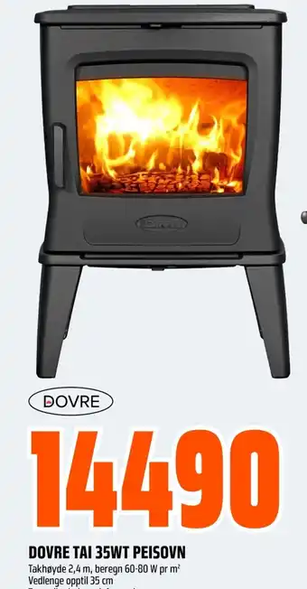 Coop Obs DOVRE TAI 35WT PEISOVN Takhøyde 2,4 m, beregn 60-80 W pr m² Vedlenge opptil 35 cm tilbud