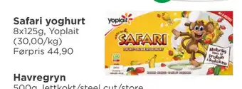 Meny Safari yoghurt tilbud