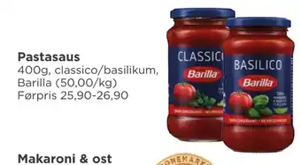 Meny Pastasaus tilbud