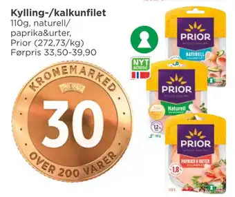 Meny Kylling-/kalkunfi let tilbud