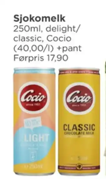 Meny Cocio sjokolademelk tilbud