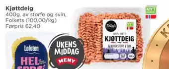 Meny Folkets kjøttdeig tilbud