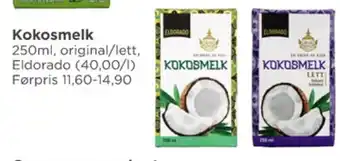 Meny Eldorado kokosmelk tilbud