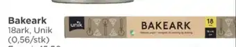 Meny Unik bakeark tilbud