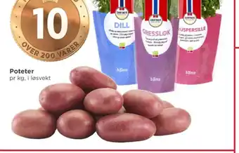 Meny Ukjent poteter tilbud