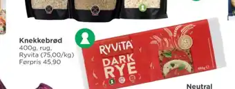 Meny Ryvita knekkebrød tilbud