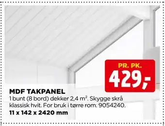 jem & fix Mdf takpanel tilbud