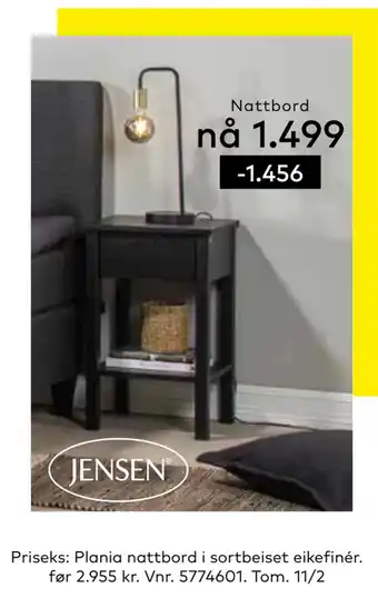 Skeidar Plania nattbord tilbud