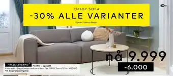 Skeidar Enjoy sofa tilbud
