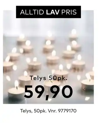 Skeidar Telys 50pk tilbud