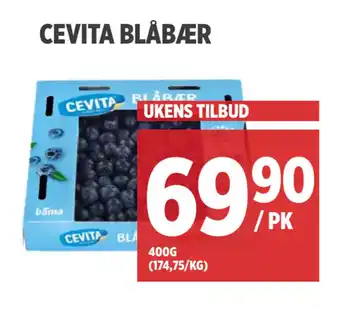Meny Cevita blåbær tilbud