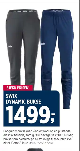 Sport 1 Swix dynamic bukse tilbud